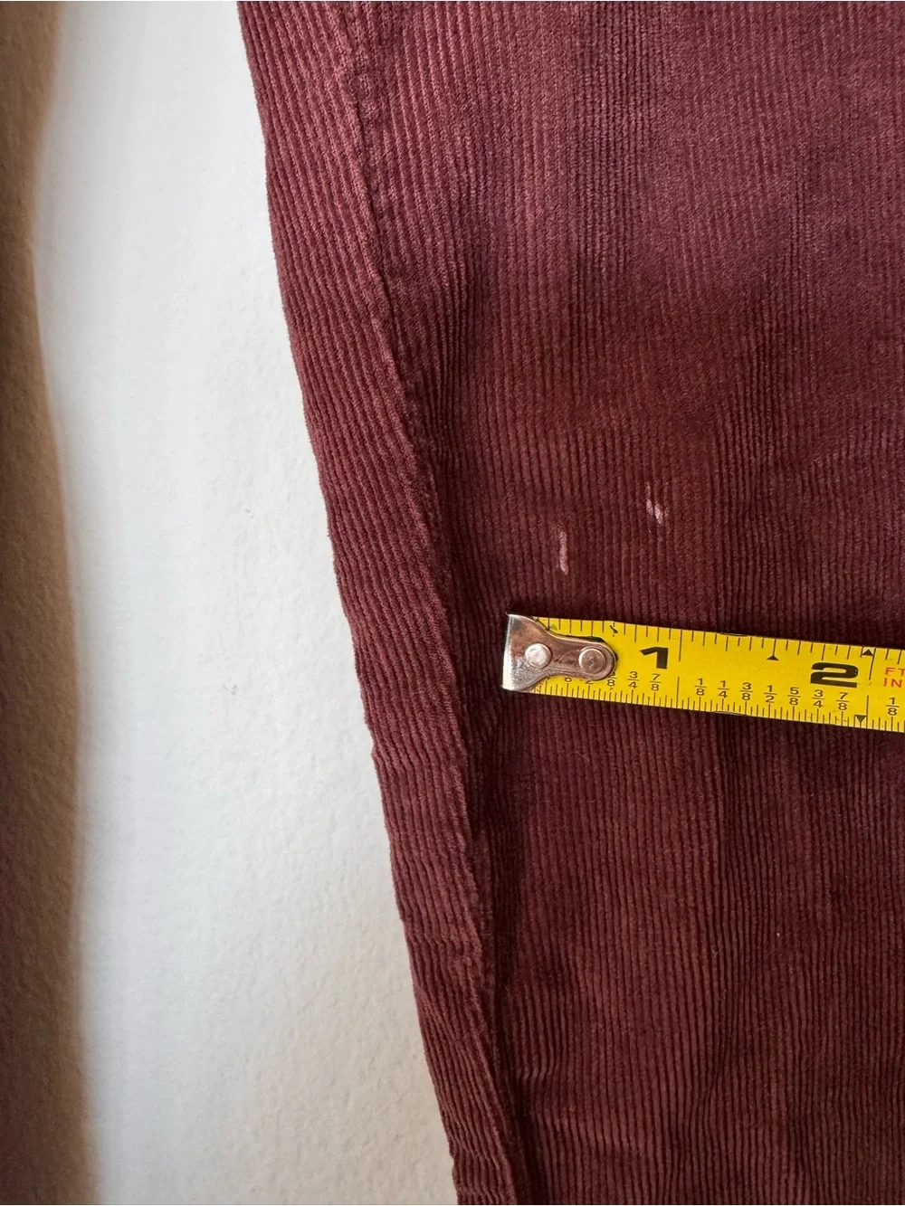 We the Free Size 26 Corduroy Red Brown Flare Pants Boho Indie 70s Southwest - Picture 4 of 8